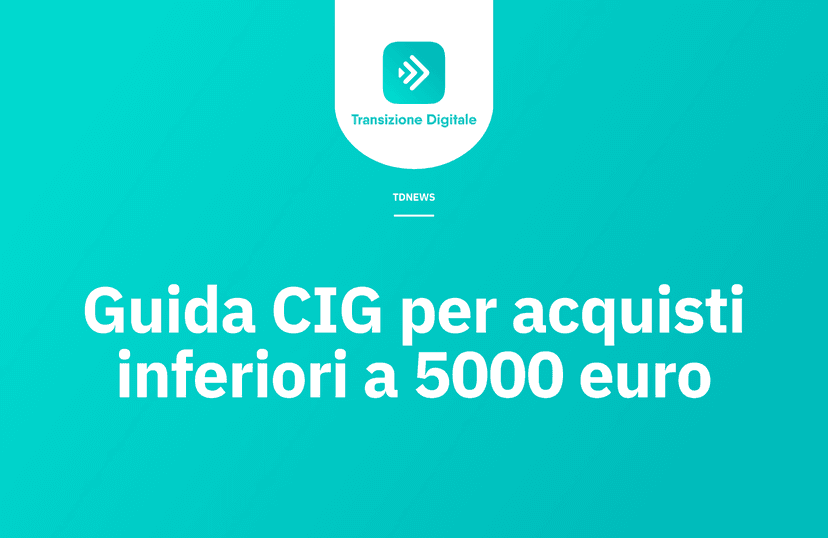 Guida CIG per acquisti inferiori a 5000 euro